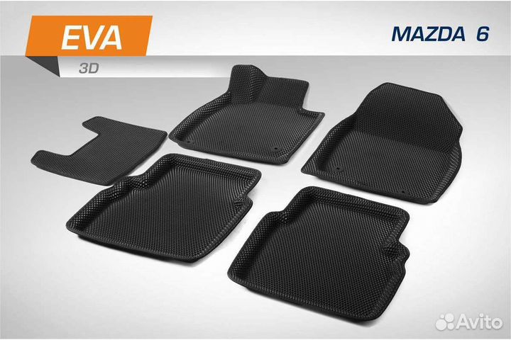 3d коврики в салон 5 шт. Mazda 6 GJ 2 рестайлинг