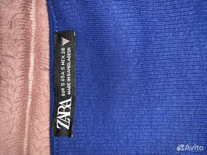 Zara топ синий S