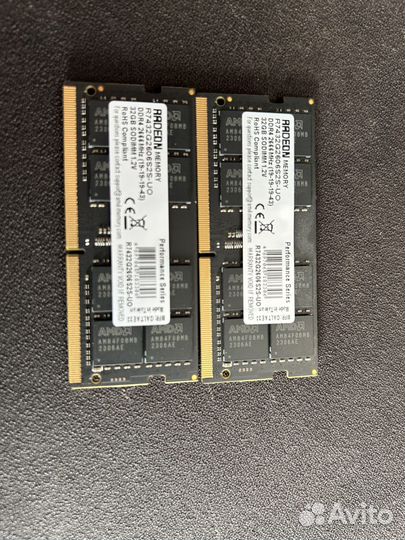 DDR4 SO-dimm AMD (2666) 64Gb (2x32)