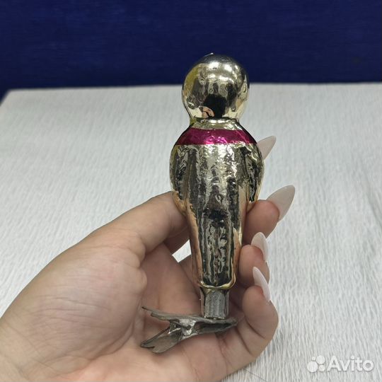 Елочная игрушка космонавт СССР на прищепке
