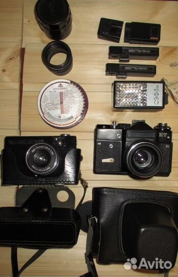Фотоаппараты Зенит-ет (Гелиос 44-2) и Виола-авто