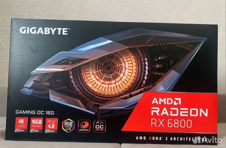 Видеокарты RX 6800 gigabyte gaming OC рст