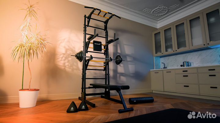 Напольная шведская стенка Рекорд R4 с турником