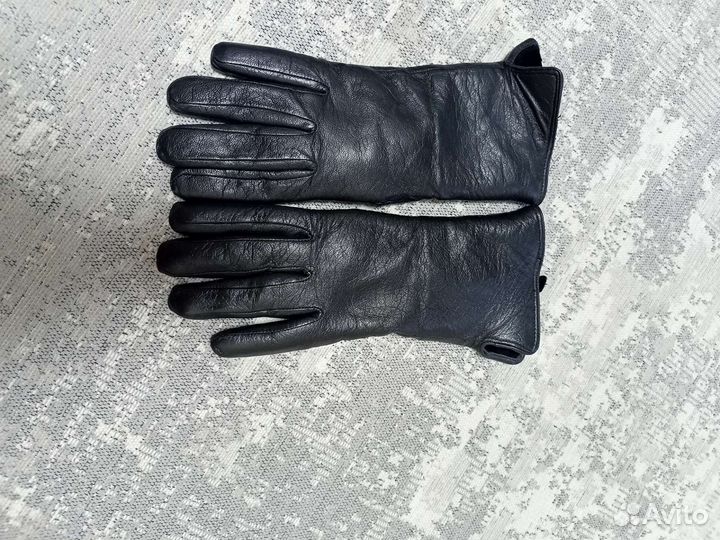 Перчатки женские, кожаные, зимние
