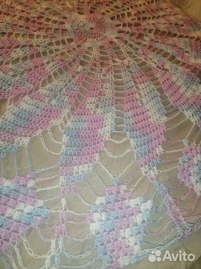 Скатерть. салфетка вязаная. кружевл