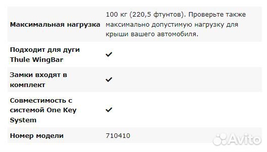 Комплект опор на крышу 4 шт. Thule Evo для автомо
