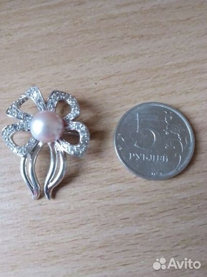 Брошь серебро 925