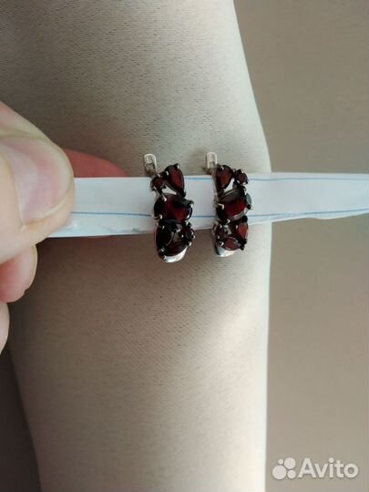 Серебряный комплект с гранатом