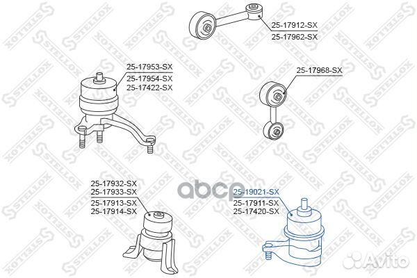 25-19021-SX опора двигателя левая Toyota Camry