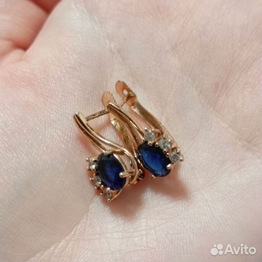 Позолоченные серьги