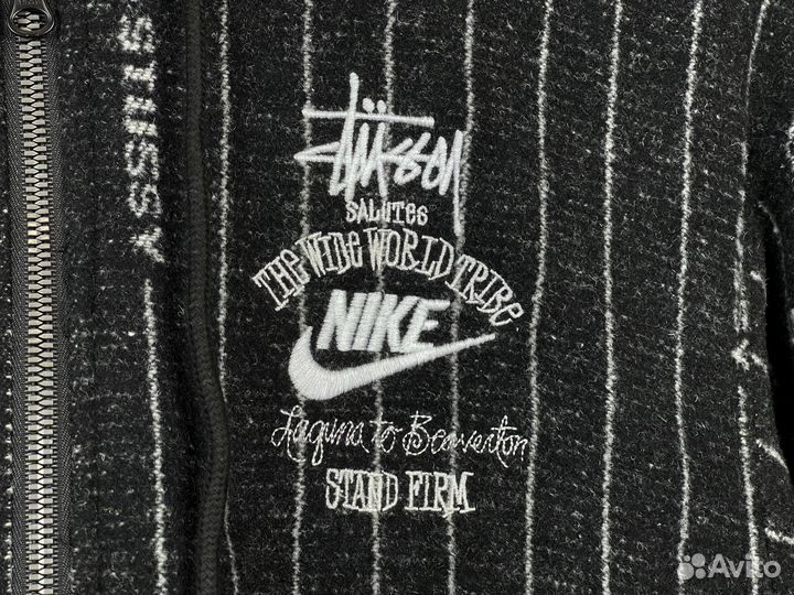 Stripe Wool Jacket Nike x Stussy Antique Black