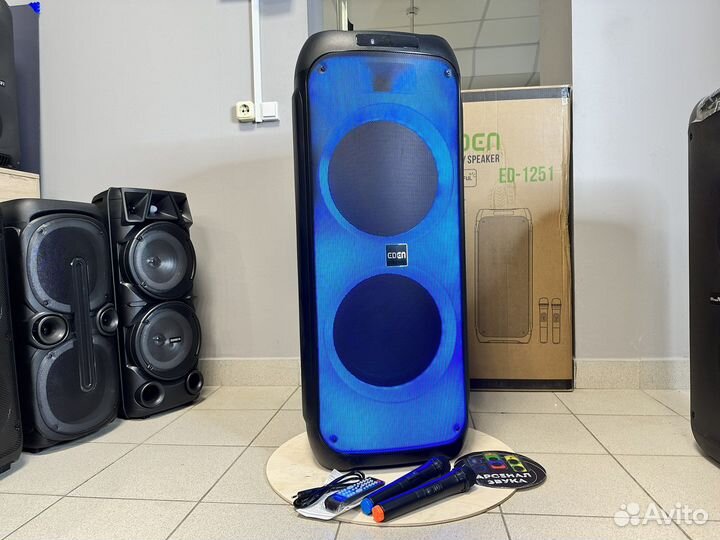 Большая метровая портативная колонка Eden 1500W