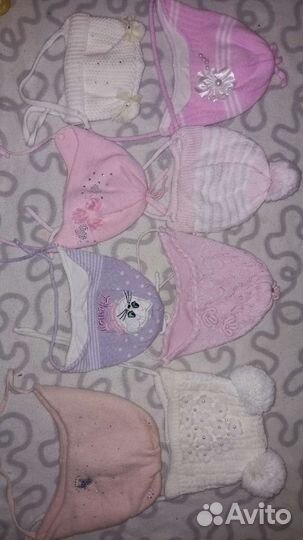 Шапки демисезонные на девочку