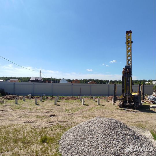 Фундамент на сваях/ Фундамент на жб сваях