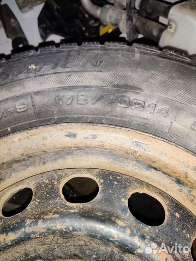 Пара колес R14 175/70. цо 58. 4х100