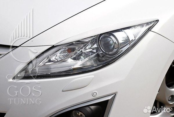 Тюнинг накладки на фары реснички на Mazda 6 GH
