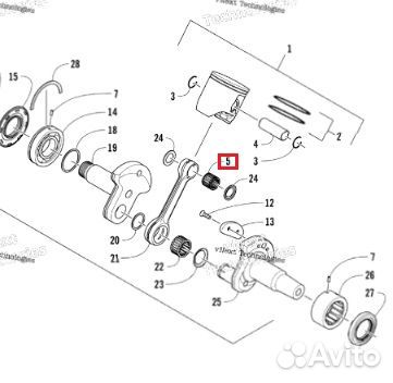 WC-09606-1 SPI Игольчатый Подшипник Для Arctic Cat 0932-033, 3008-503, 0932-011, 12-1415