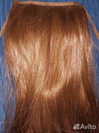 Каштановый Хвост шиньон из натуральных волос