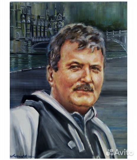 Художник. Портрет Картина маслом по фото на заказ