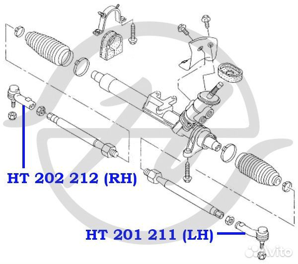 Наконечник рулевой тяги, левый