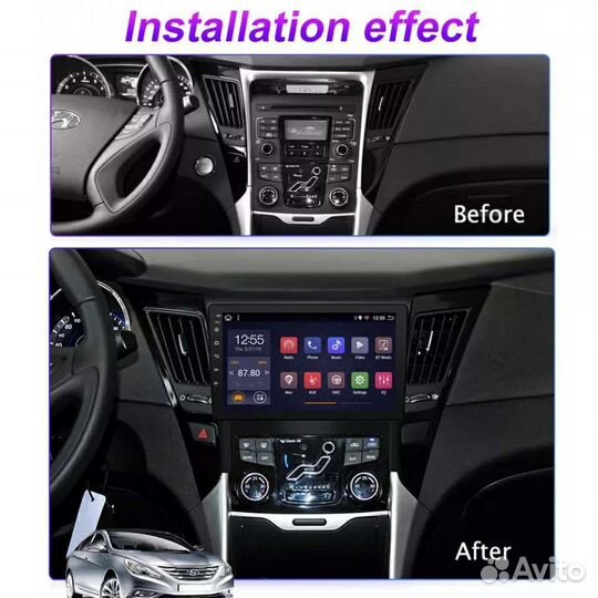 Штатная магнитола Hyundai Sonata 2010-13г