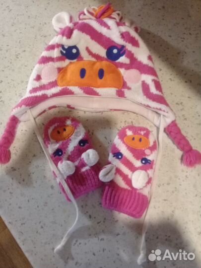 Gymboree шапка и варежки комплект