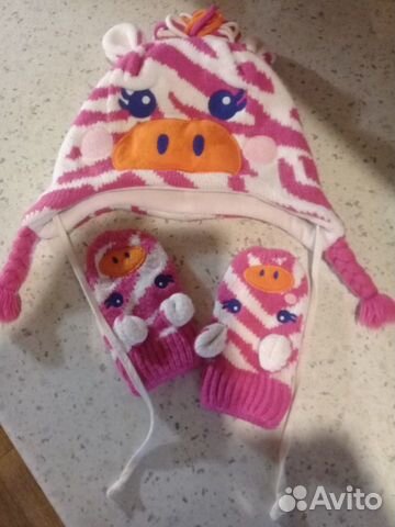 Gymboree шапка и варежки комплект