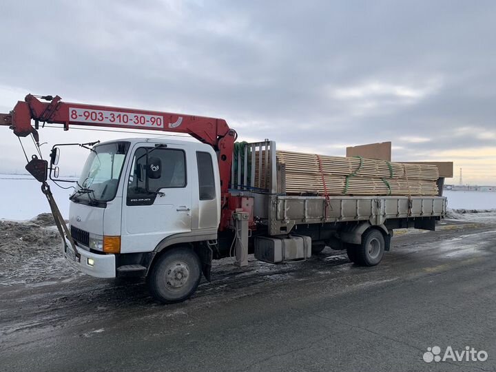 Кран манипулятор, грузоперевозки, люлька