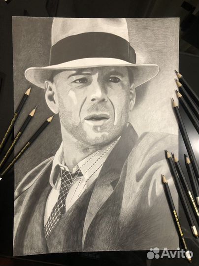 Портрет по фото карандашом