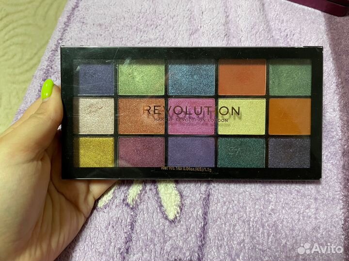 Палетка теней make up revolution reloaded