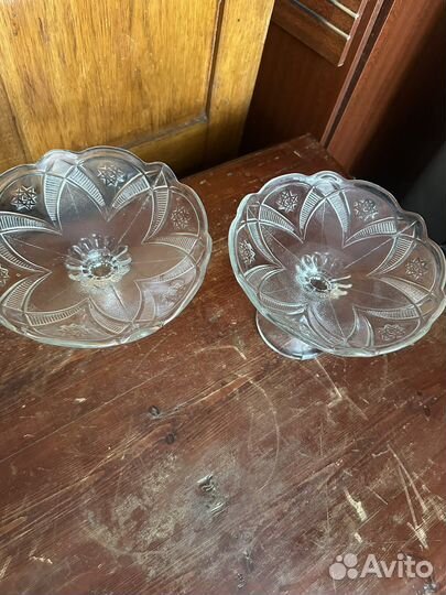 Ваза для фруктов на ножке СССР