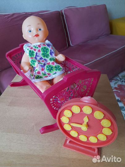 Лот игрушек СССР пупс в кроватке