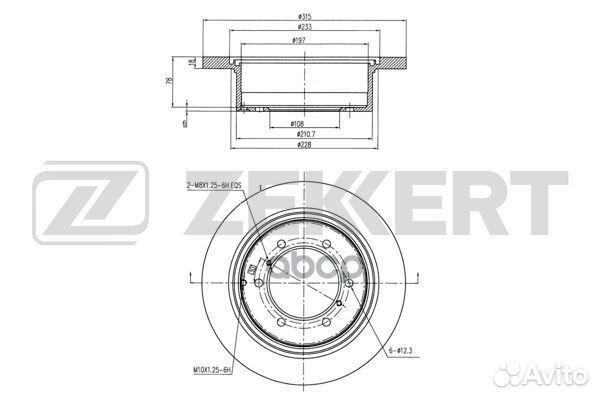 Диск торм. зад. Mitsubishi L400 I 95- Pajero I