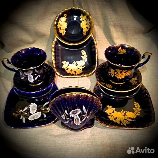 Фарфоровая посуда. Кобальт. Винтаж