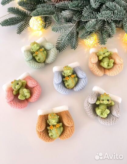 Мыло дракончик в рукавичке