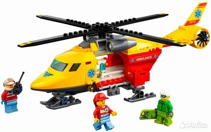 Конструктор lego 60179 вертолет скорой помощи