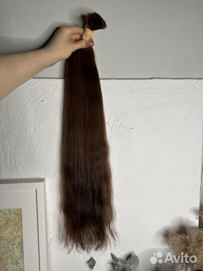 Натуральные волосы для наращивания 65 см волна
