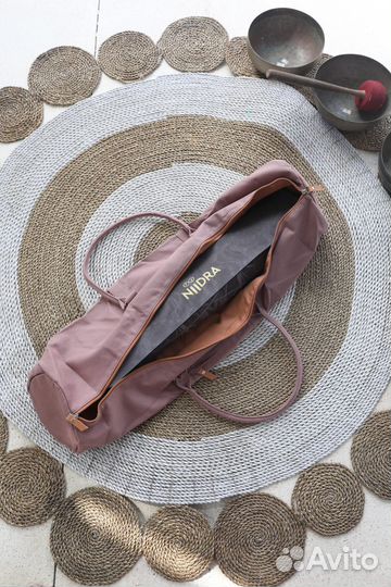 Сумка для коврика для йоги пыльная роза