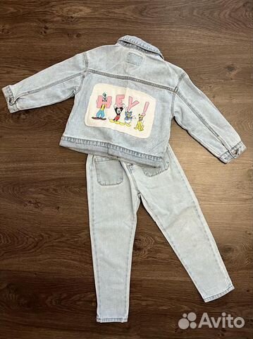 Джинсы zara и джинсовая куртка zara р.110