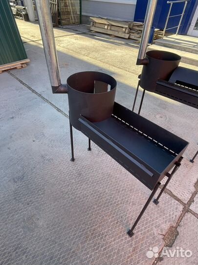 Мангал с местом под казан