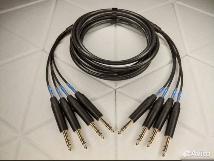 4trs-2xlr шт.+2xlr гн. 2м, 4trs-4trs 2м, j3,5-2xlr