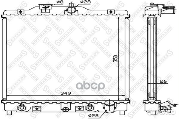 10-25103-SX радиатор системы охлаждения Honda