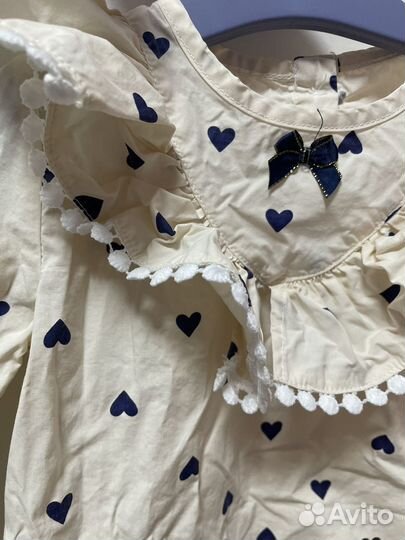 Боди для девочки с сердечками 80