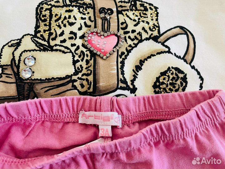 Костюм на девочку Италия 98 3 года туника,леггинсы