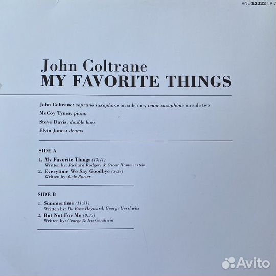 John Coltrane My Favorite Things LP