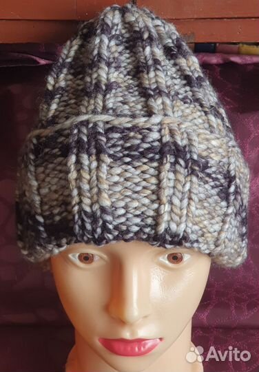 Шапка женская вязаная ручная работа