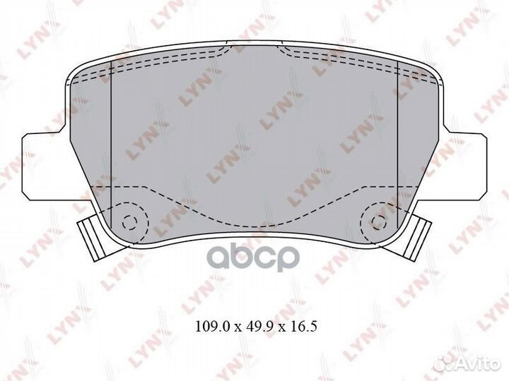 Колодки тормозные дисковые зад BD7599 lynxauto