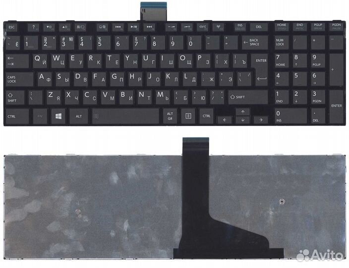 Клавиатура Toshiba Satellite C55 черная (с рамкой)