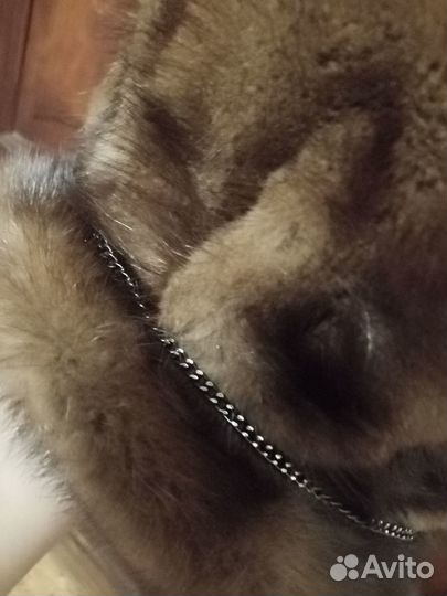 Шапка-кепка женская норковая, б/у