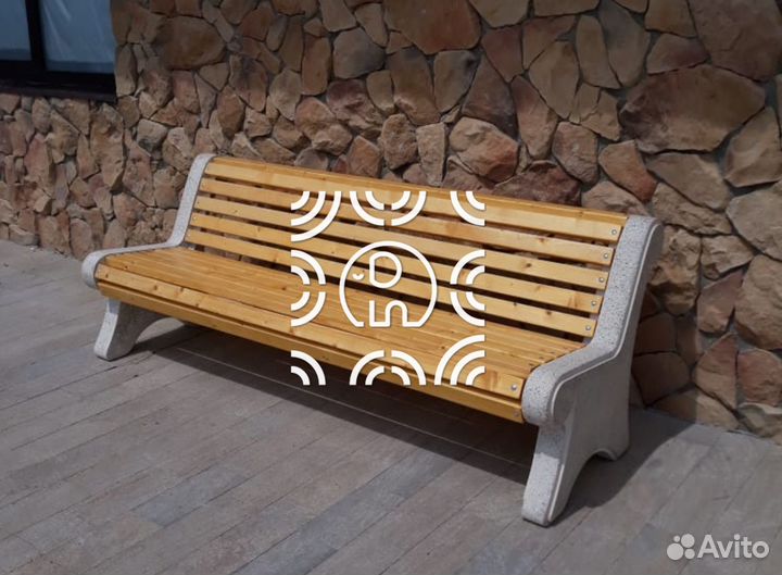 Лавка из бетона классик от производства